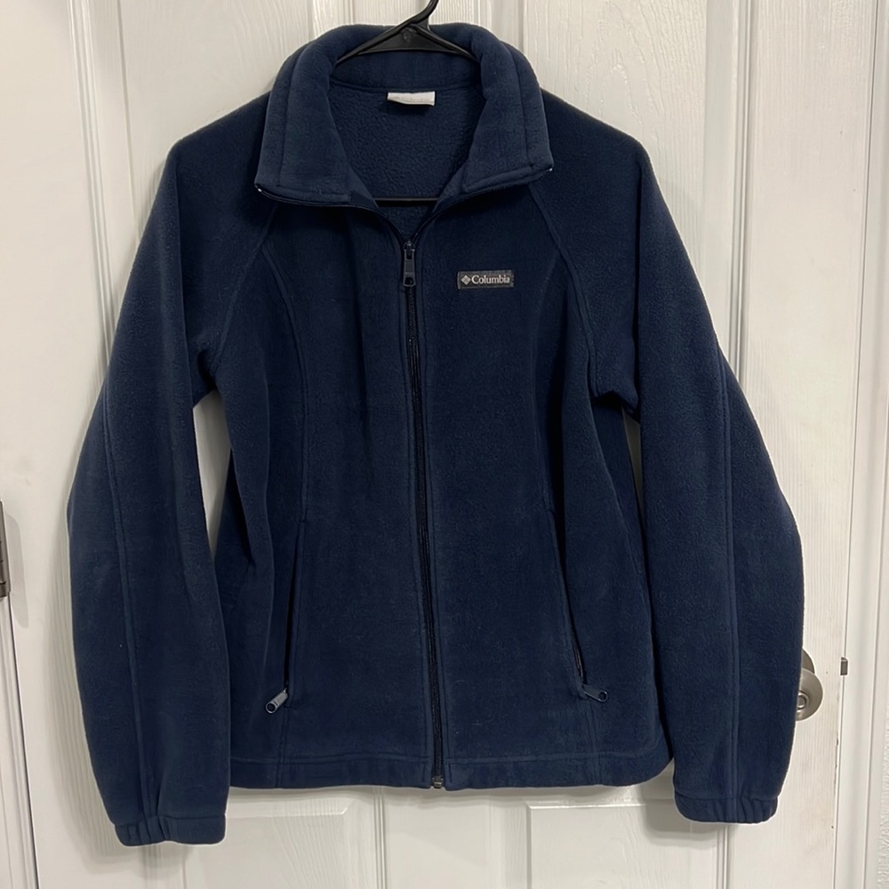 Navy Fleece Columbia Jacket